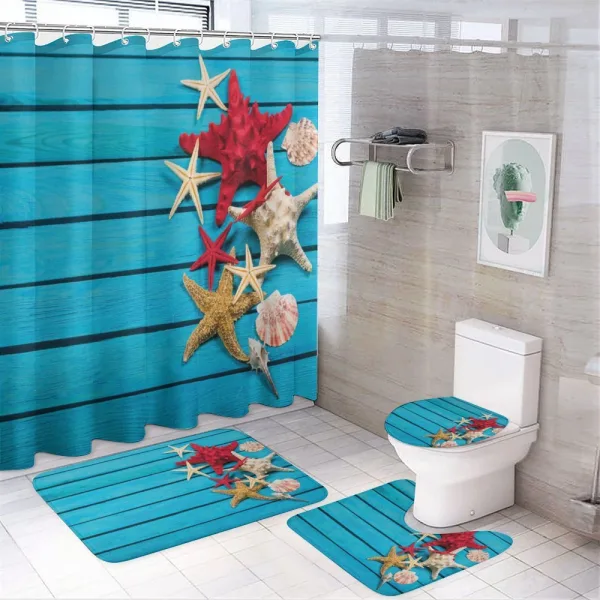 Different Shells on a shower curtain