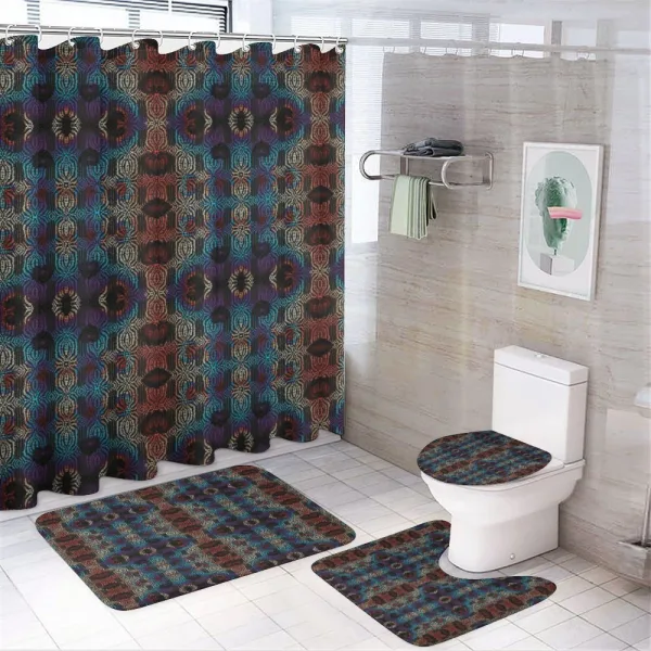 Ethnic Color Transitions on a shower curtain