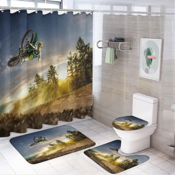 Extreme Sports Exotic on a shower curtain
