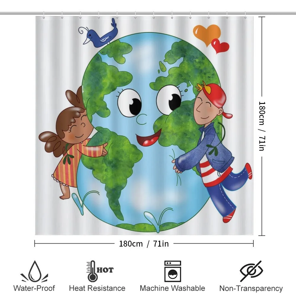 Kids Hugging Planet — Detail 2
