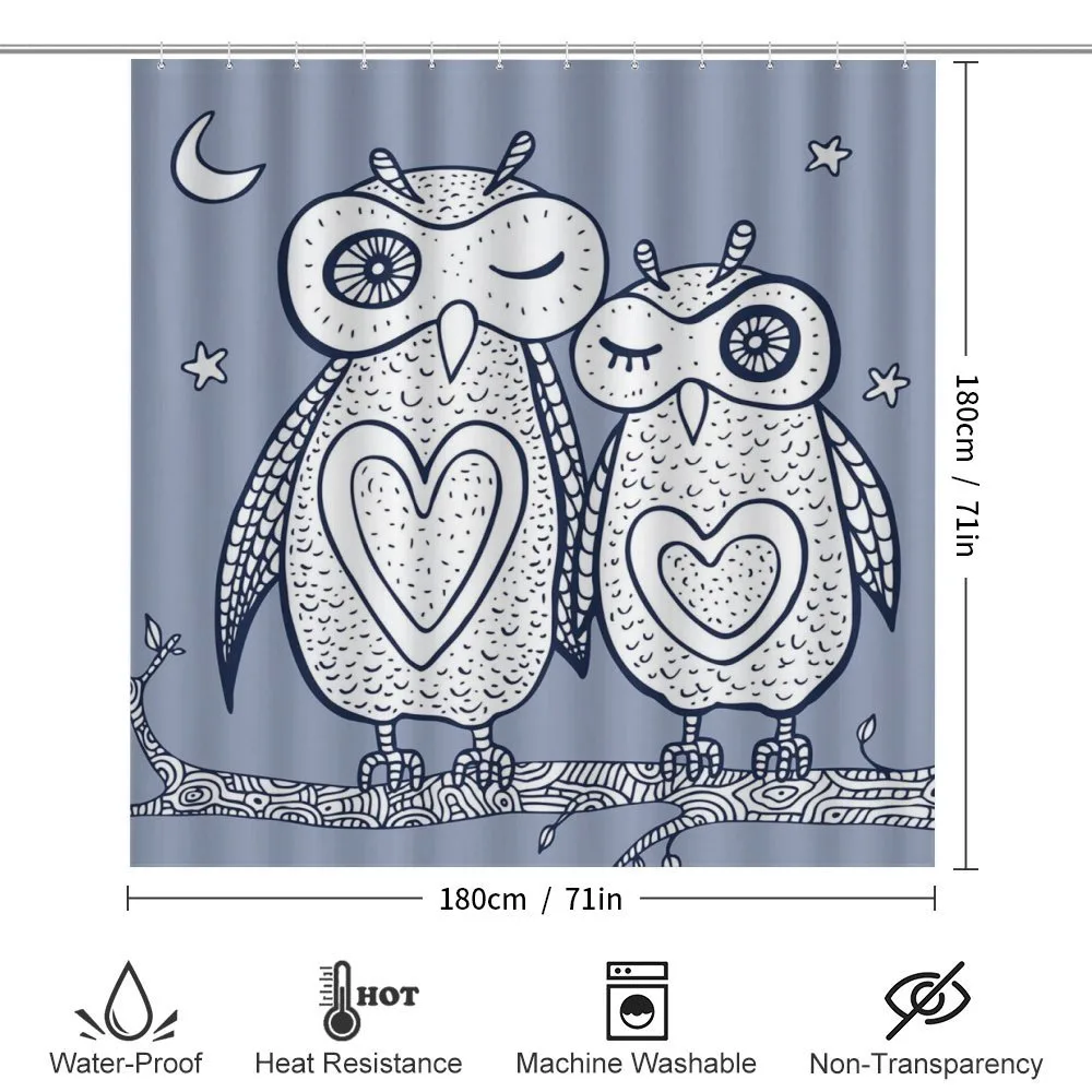 Night Bird Couple Doodle — Detail 2