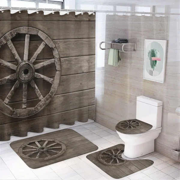 Old Carriage on a shower curtain
