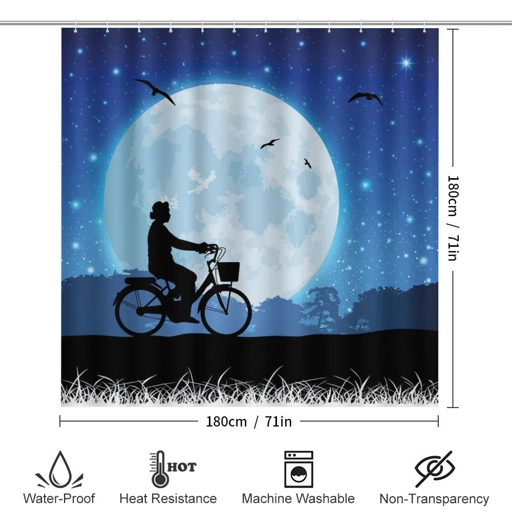 Person Rides Bicycle Night — Detail 2