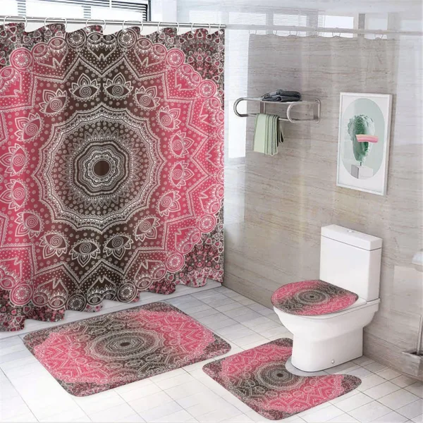 Retro Bohemian Ombre on a shower curtain