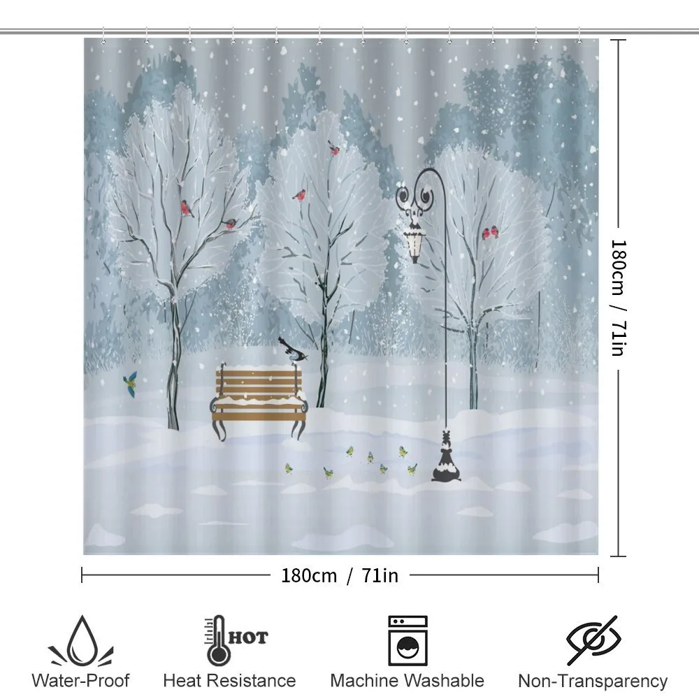 Snow in Park Xmas Trees — Detail 2