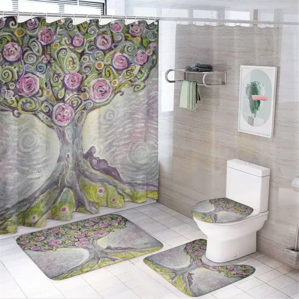 Spring Love Universe on a shower curtain