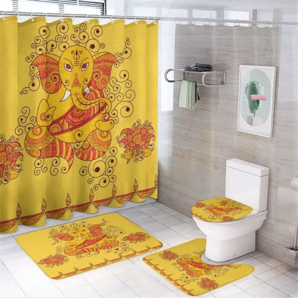 Bohemian Thai Elephant on a shower curtain