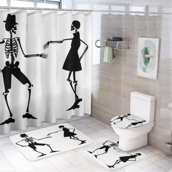Dancing Halloween Couple on a shower curtain