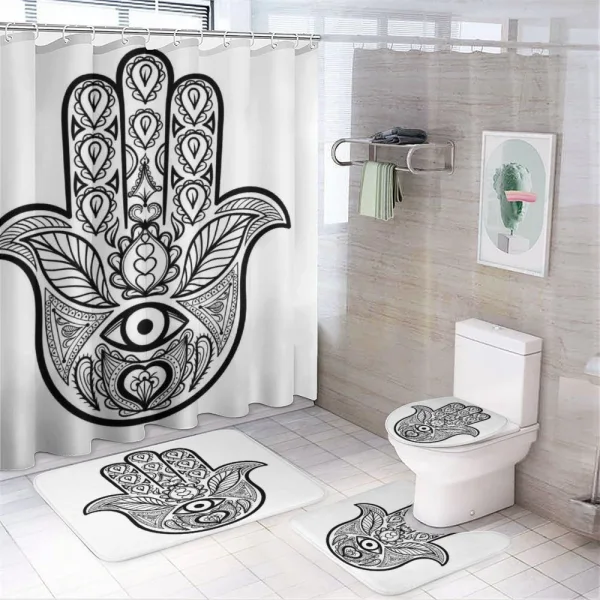 Evil Eye Oriental Eastern on a shower curtain