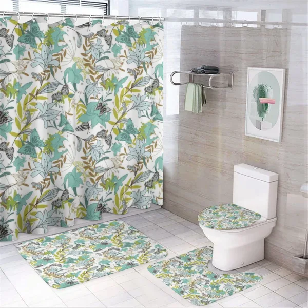 Flying Birds Butterflies on a shower curtain