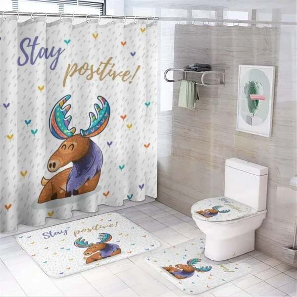 Inspirational Rain Heart on a shower curtain