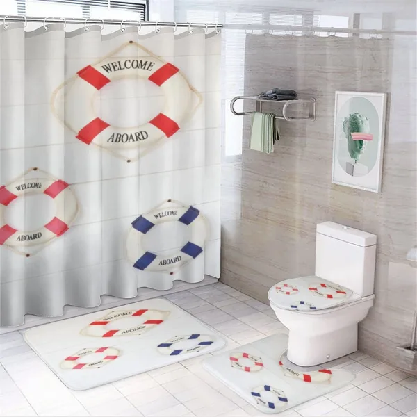 Ocean Ship Travel Trip on a shower curtain