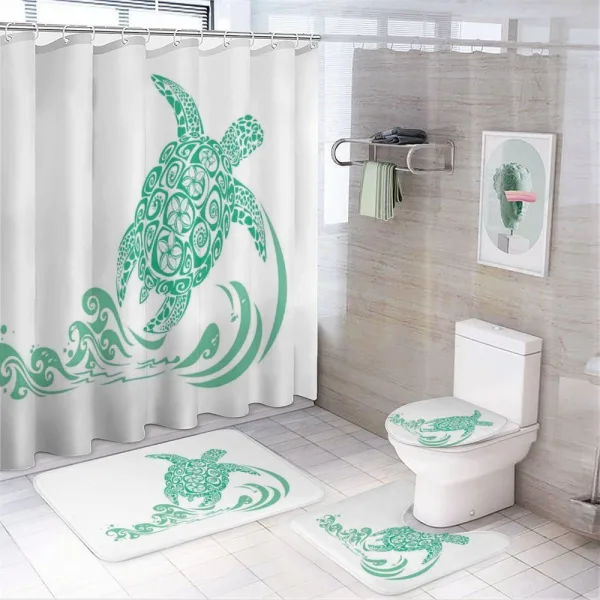 Plumeria Flowers Pattern on a shower curtain