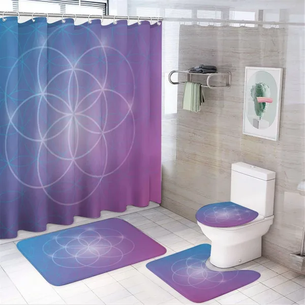Round Forms on a shower curtain