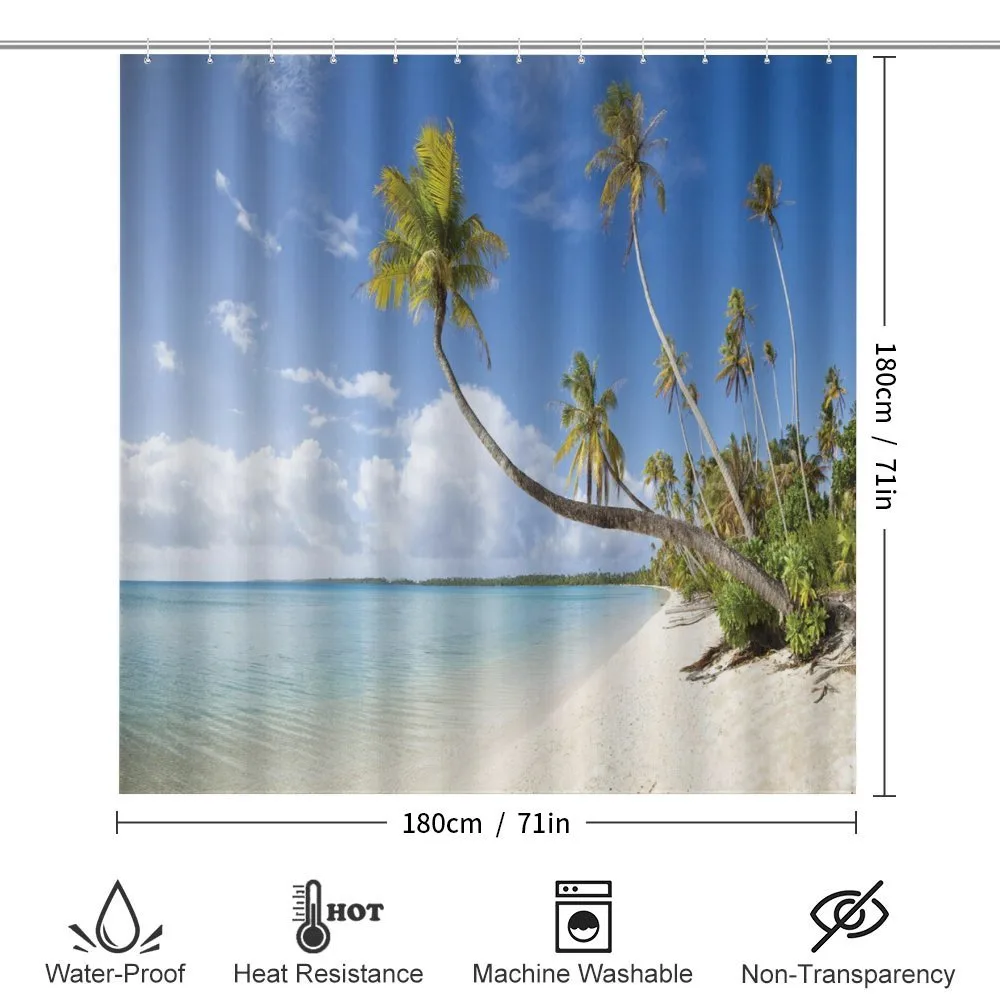 Tropical Beach and Palm Leaves — Detail 2