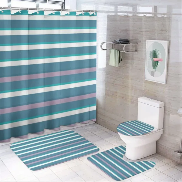 Turquoise Teal Pattern on a shower curtain