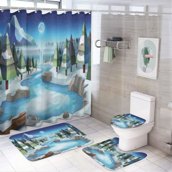Winterland on a shower curtain