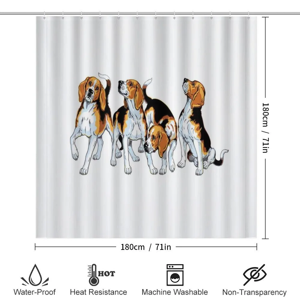 4 Beagle Hounds Play — Detail 2