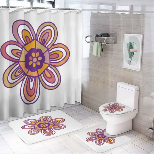 7 Petal Lonely Flower on a shower curtain