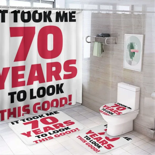 70 Years Old on a shower curtain