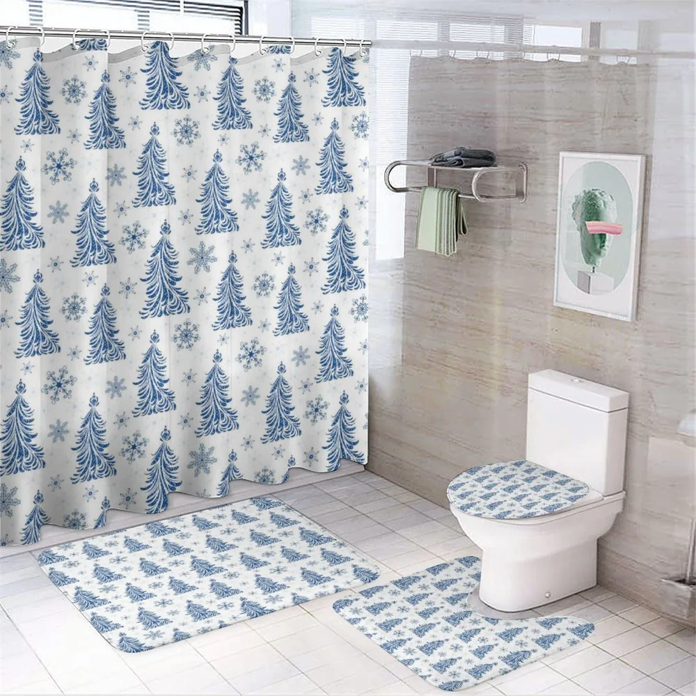 Abstract Blue Trees Snow — Your design