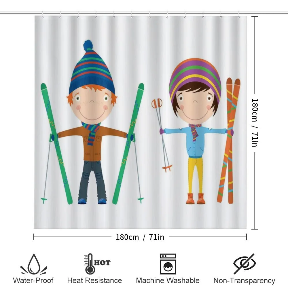 Boy and Girl Skis — Detail 2