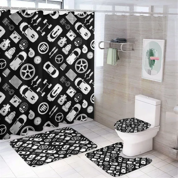 Car Service Themed on a shower curtain