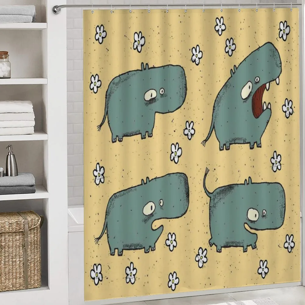 Comic Hippo Floral Grungy — Detail 4