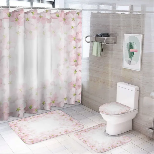Flower Petals Blooms on a shower curtain