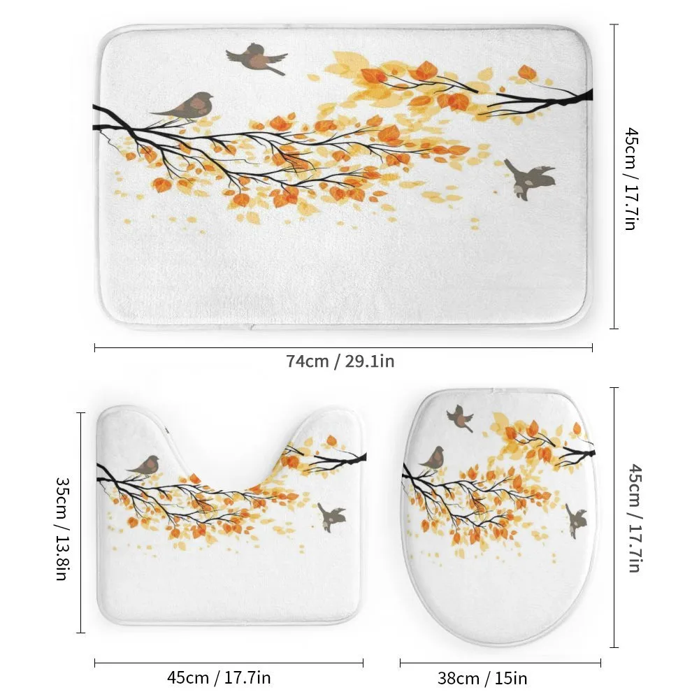 Flying Birds and Leaves — Detail 1