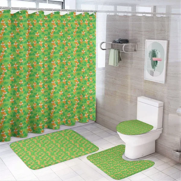 Grunge Mountain Animals on a shower curtain