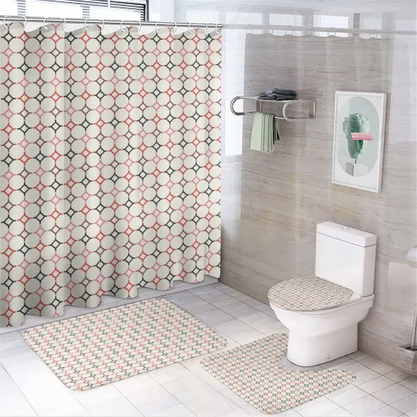 Hexagonal Shaped Lines on a shower curtain