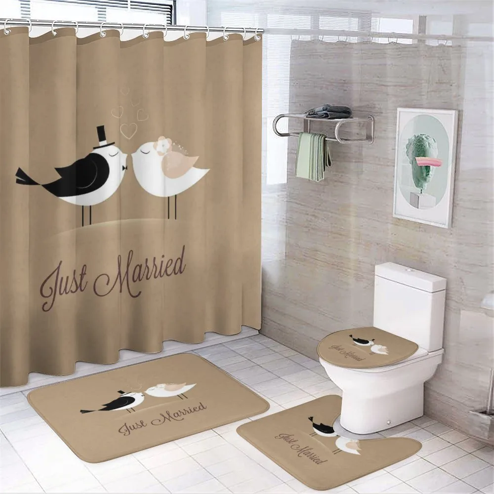 Just Married Birds Kiss — Your design
