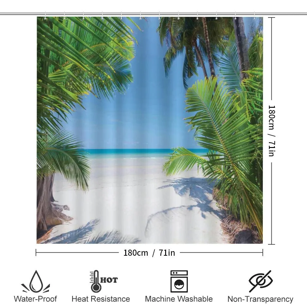 Palm Leaf Tropical Beach — Detail 2
