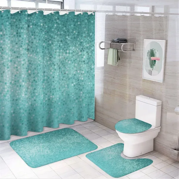 Polka Dot Pattern on a shower curtain