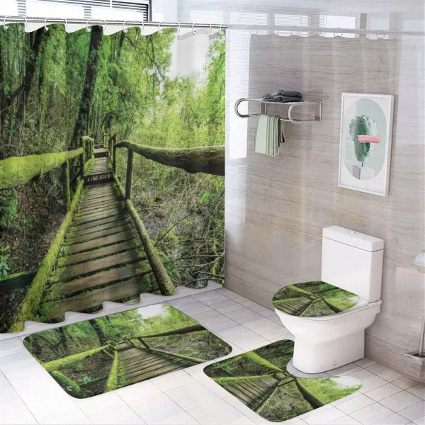 Rainforest in Inthanon on a shower curtain