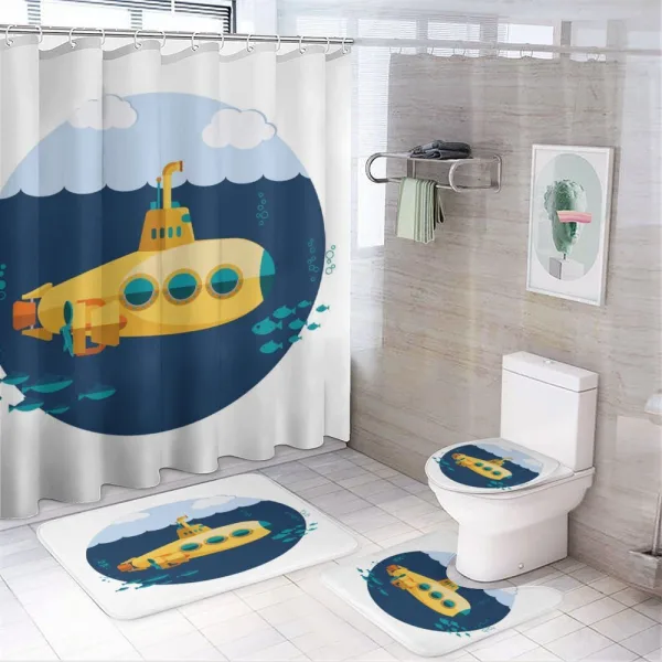 Sea Fish Cloud on a shower curtain
