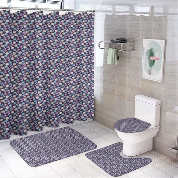 Summer Season Daisy Pattern on a shower curtain