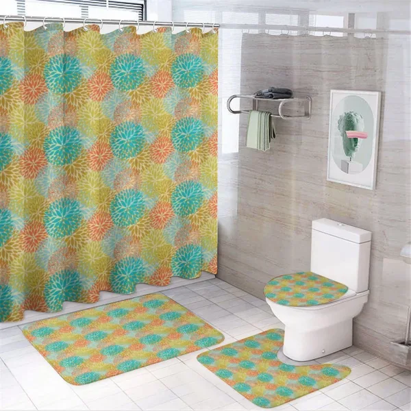 Thriving Floral Fields on a shower curtain