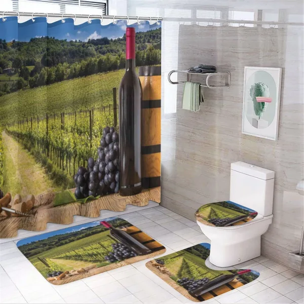Vineyard Tuscany Grape on a shower curtain