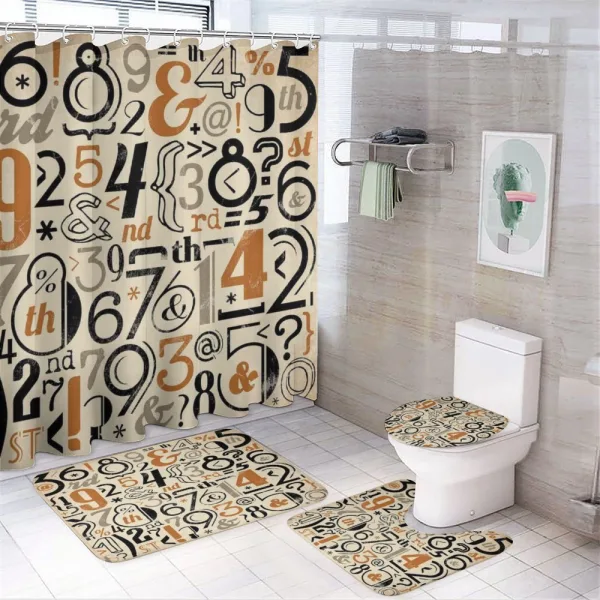 Vintage Math on a shower curtain