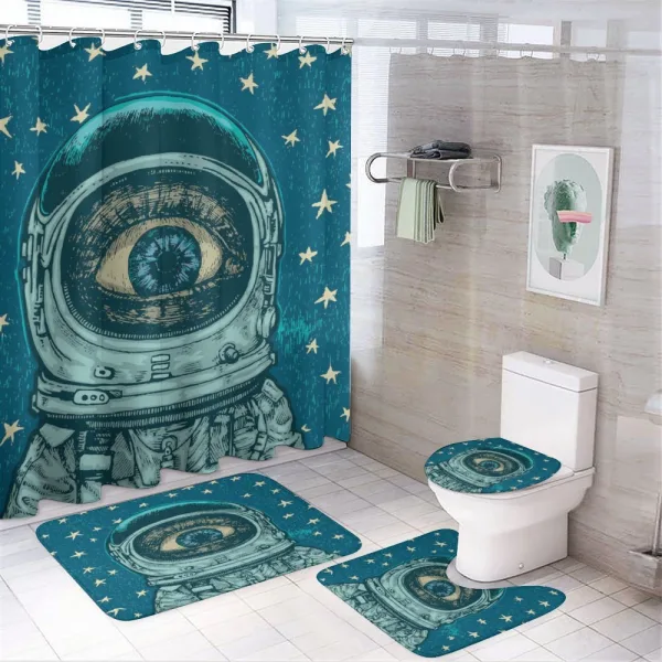 Amazed Astronaut Eye on a shower curtain