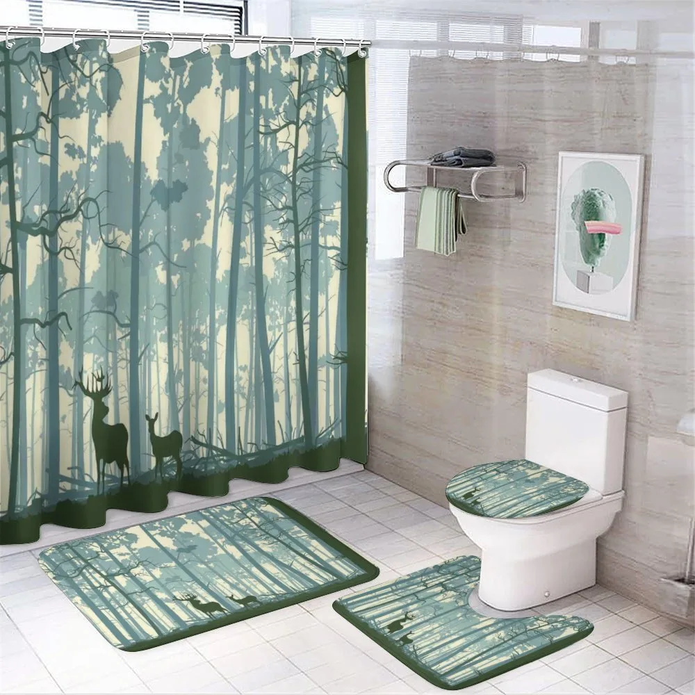 Animals in Foggy Forest — Your design