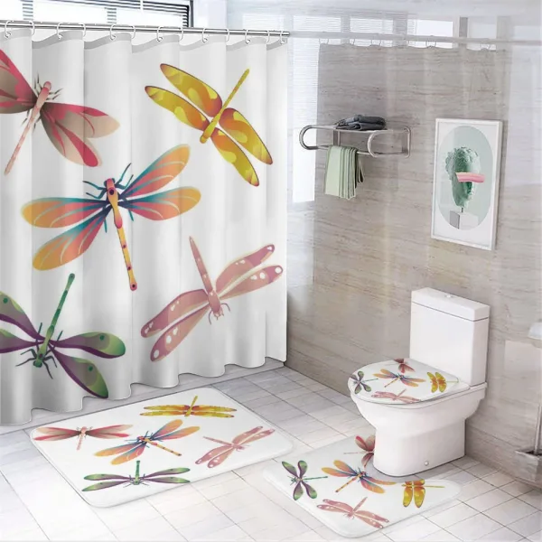 Art Bugs Modern on a shower curtain