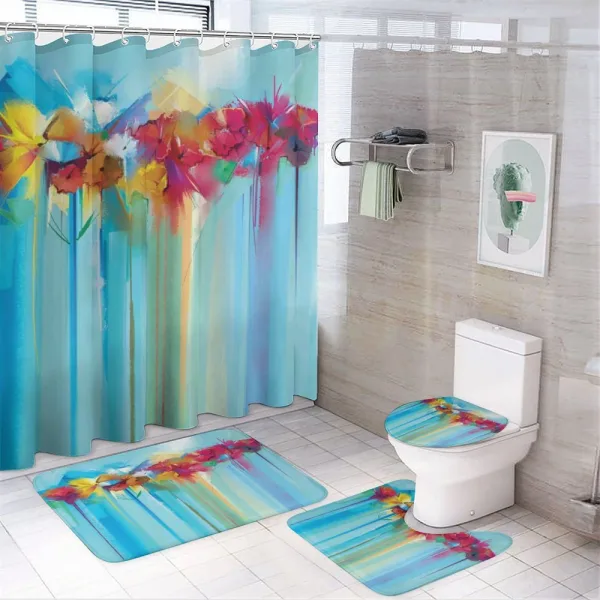 Bouquet of Meadow Flowers on a shower curtain
