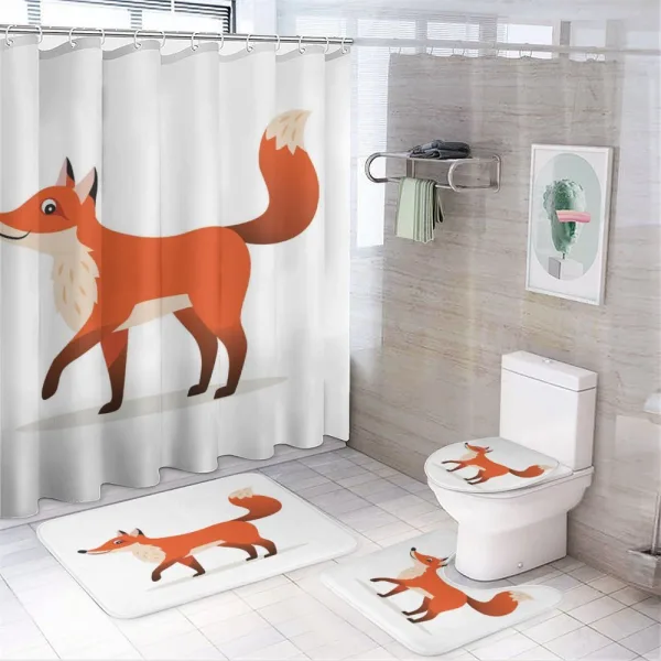 Coyote Graphic on a shower curtain