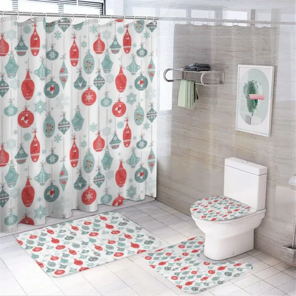 Joyful Xmas Pattern on a shower curtain