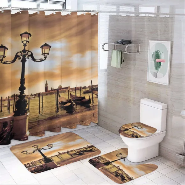 Lagoon Boats Saint Mark on a shower curtain