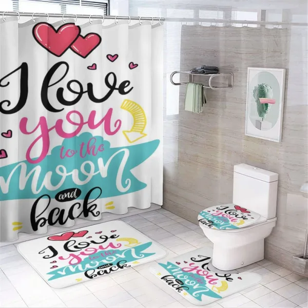 Lifestyle Words Partners on a shower curtain