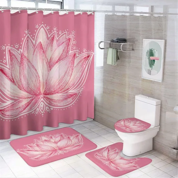 Lotus Meditation Yoga on a shower curtain